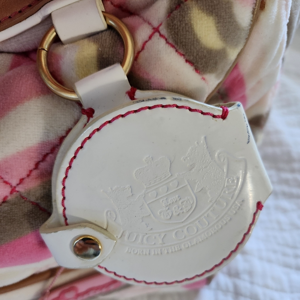 SOLD juicy couture Gorgeous Velour Quilted Logo Vintage Pink Daydreamer 💗 💕 - Picture 15 of 15